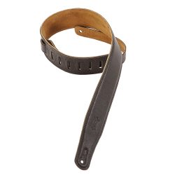 Levy's M26GF Garment Leather Guitar Strap - Dark Brown