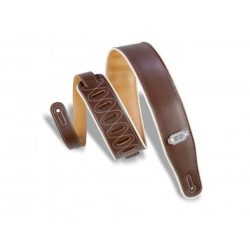 Levy's 2 3/4" Vinyl Brown & Mustard Reversible Guitar/Bass Strap
