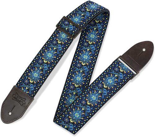 Levy's M8 2" Jacquard Weave Vintage Hootenanny Guitar Strap - Funky Blue