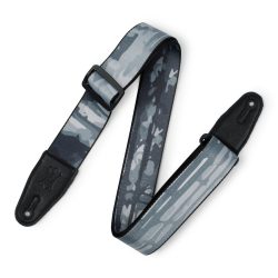Levy's 2-Inch Wide Polyester Guitar Strap with Grey Abstract Tree Motif
