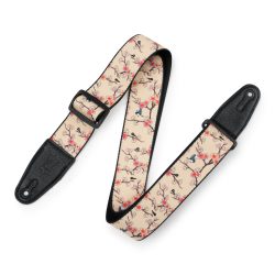 Levy's 2-Inch Wide Polyester Guitar Strap with Cherry Trees