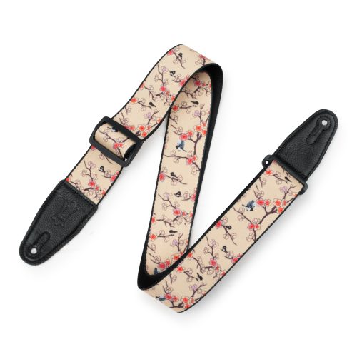 Levy's 2-Inch Wide Polyester Guitar Strap with Cherry Trees