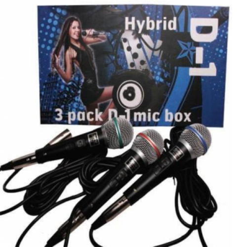 Hybrid D1 MKII (3 Pack) Dynamic Microphones with Cables - Image 2