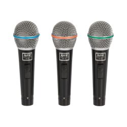Hybrid D-1 MKII (3 Pack) Dynamic Microphones with Cables
