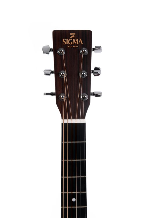 Sigma Guitars DMC-1STE 6-string Dreadnought Semi Acoustic Guitar (Black) - Image 3