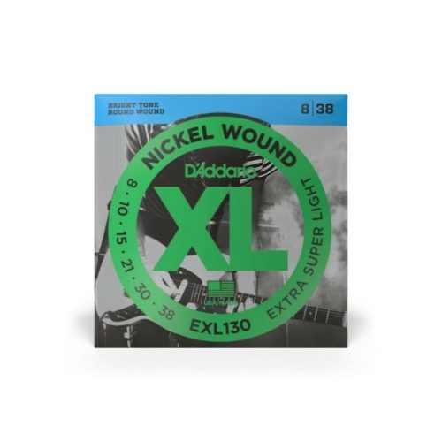 D'Addario EXL130 Nickel Wound Electric Strings - .008-.038 Extra Super Light