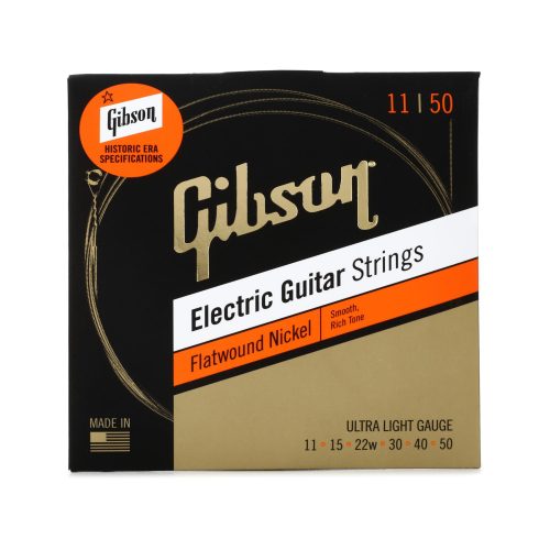 Gibson Flatwound Electric Guitar Strings - .011-.050 Ultra-Light Gauge
