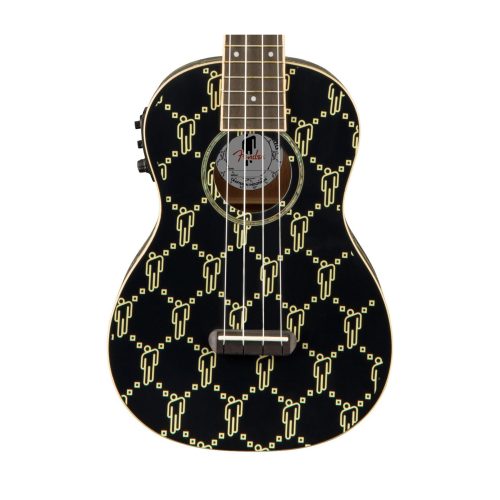 Fender Billie Eilish Limited Edition Signature Concert Ukulele with pickup (Black)