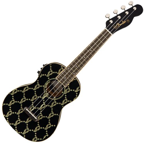 Fender Billie Eilish Limited Edition Signature Concert Ukulele with pickup (Black) - Image 2