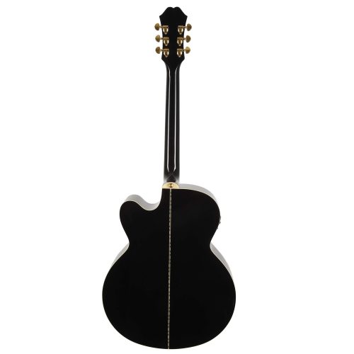 Epiphone J-200EC Studio Acoustic-Electric Guitar - Black - Image 5