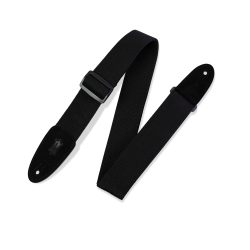 Levy's MC8 Cotton Guitar Strap Suede Ends - Black