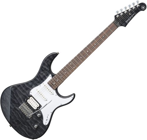 Yamaha Pacifica 212V Electric Guitar with Quilted Maple Top in Translucent Black - Image 2