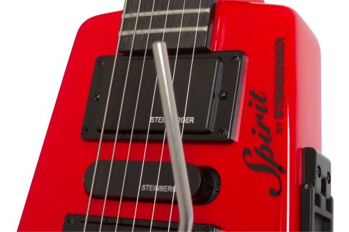 Steinberger GT-Pro Deluxe Outfit Plus Bag - Hot Rod Red Travel and Mini Electric Guitar - Image 3