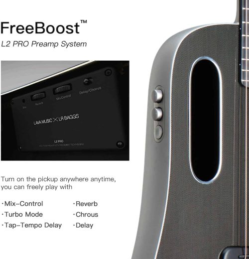 Lava Me 2 Freeboost - Black Travel acoustic guitar - Image 4