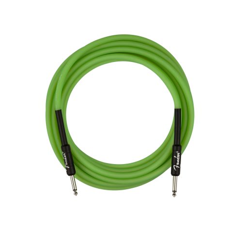 Fender Professional Glow in the Dark Green Instrument Cable, 18.6 Foot