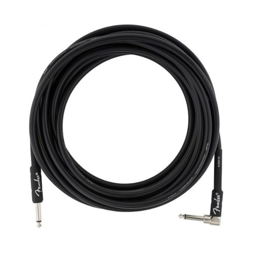Fender Professional Series Straight to Right Angle Instrument Cable - 18.6 foot Black