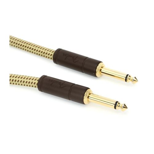 Fender Deluxe Series Straight to Straight Instrument Cable - 18.6 foot Tweed