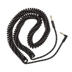 Fender Deluxe Series Coil Guitar Cable - Straight to Right - 30 foot Black