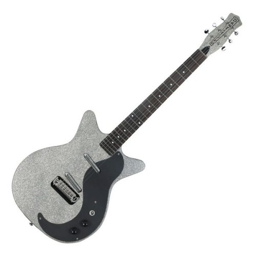Danelectro DC59 MJ Silver Metal Flake Electric Guitar - Image 2