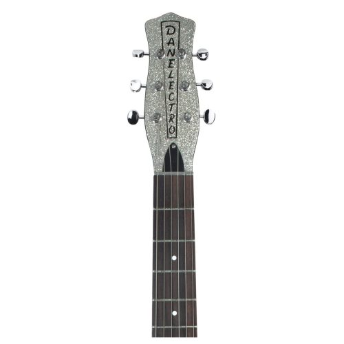 Danelectro DC59 MJ Silver Metal Flake Electric Guitar - Image 3