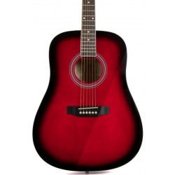 SX SD104 Dreadnought Acoustic Guitar – Red Sunburst
