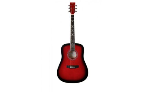 SX SD104 Dreadnought Acoustic Guitar – Red Sunburst - Image 2