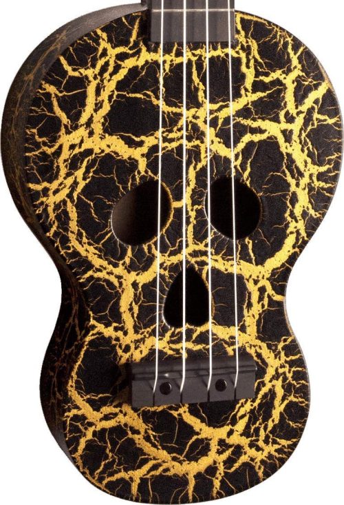 Mahalo Creative Series Skull Soprano Ukulele - Gold and Black - Image 2