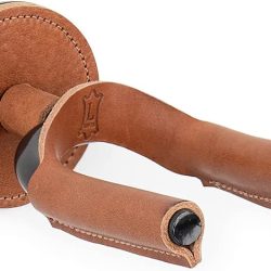 Levy Guitar Hanger Black Metal Tan Leather