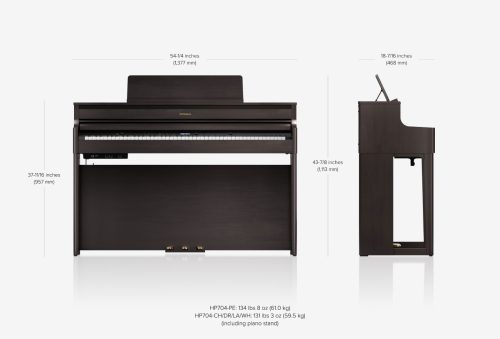 Roland HP704-PE Digital Piano (Polished Ebony) - Image 2