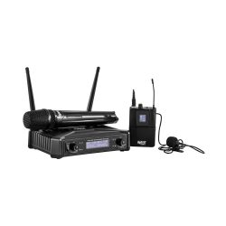Hybrid U-DF B Handheld + Lapel Wireless Microphone System