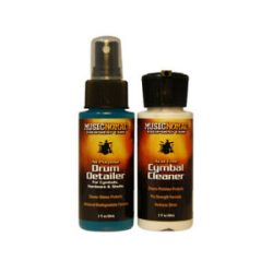 MusicNomad MN117 Cymbal Cleaner and Drum Detailer Pack, 2 oz.