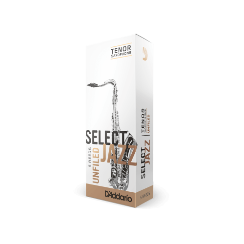 D’Addario Select Jazz Unfiled Tenor Saxophone Reeds Box of 5- 3 Medium - Image 3