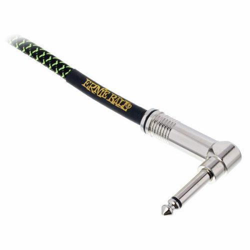 Ernie Ball 3m Braided Straight/Angle Instrument Cable – Black and Green - Image 2