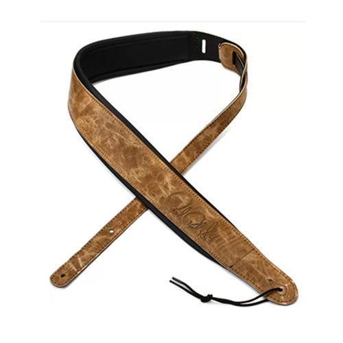 PRS 2.75 inch Padded Leather Signature Strap - Sandstorm/Black