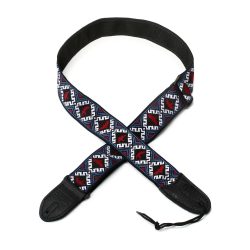PRS 2 inch Jacquard Hootenanny Style Nylon Guitar Strap - Red/White/Blue
