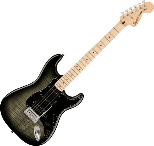 Fender Squier Affinity Series Stratocaster FMT HSS Electric Guitar, Maple Fingerboard, Black Burst - Image 2