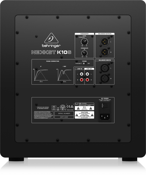 Behringer Nekkst K10S 10 inch Powered Studio Subwoofer - Image 3