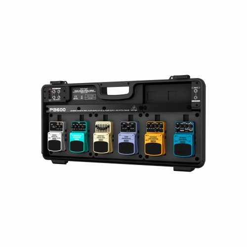 Behringer PB600 Universal Effects Pedal Floor Board with 9V DC Power Supply and Patch Cables