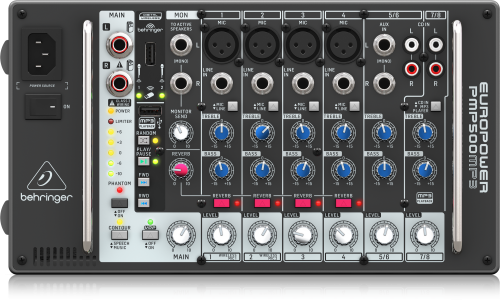 Behringer Europower PMP500MP3 8-channel 500W Powered Mixer - Image 2