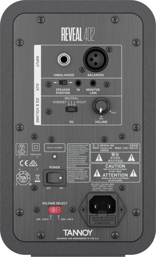 Tannoy Reveal 402 4-inch Powered Studio Monitor (Each) - Image 3