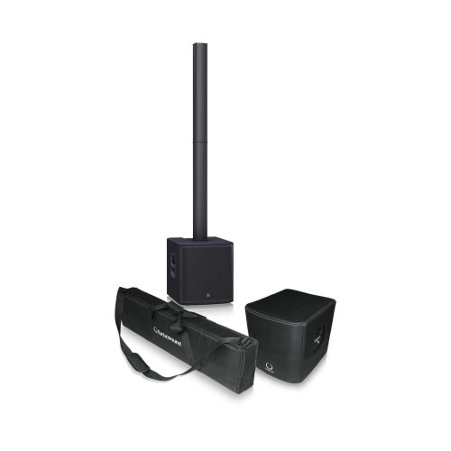 Turbosound iP2000 Bundle 1000 Watt Powered Column Loudspeaker with Transport Bag and Protective Cover