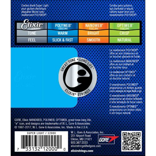 Elixir Polyweb Super Light Electric Guitar Strings 9-42 - Image 2