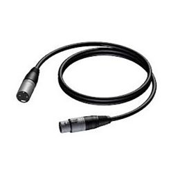 Hybrid XLR Male-XLR Female 1m Microphone Cable