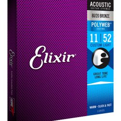 Elixir Acoustic 80/20 Bronze POLYWEB Custom Light (0.11-.052)
