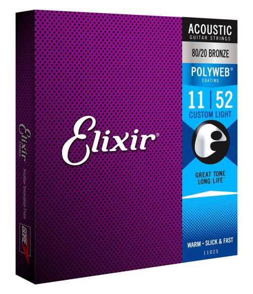 Elixir Acoustic 80/20 Bronze POLYWEB Custom Light (0.11-.052)