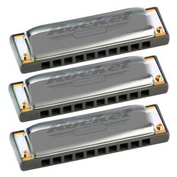 Hohner Rocket Pro 3 Harmonica Pack : Keys Of C, G and A