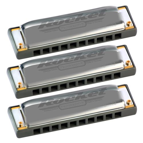 Hohner Rocket Pro 3 Harmonica Pack : Keys Of C, G and A