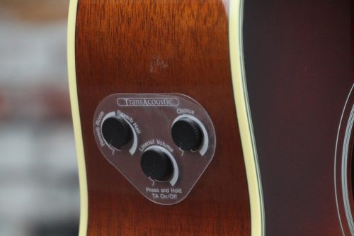 Yamaha FGC-TA TransAcoustic Dreadnought Guitar - Brown Sunburst - Image 5