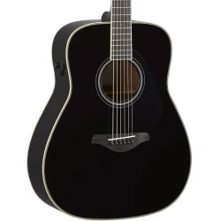 Yamaha FG-TA TransAcoustic Dreadnought Guitar – Black