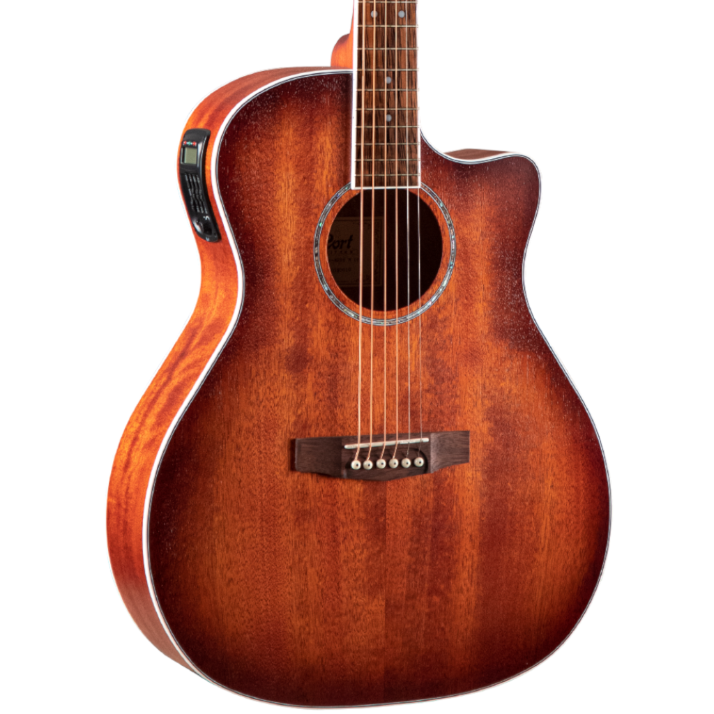 Cort GA MEDX Mahogany Acoustic Electric Guitar Open Pore